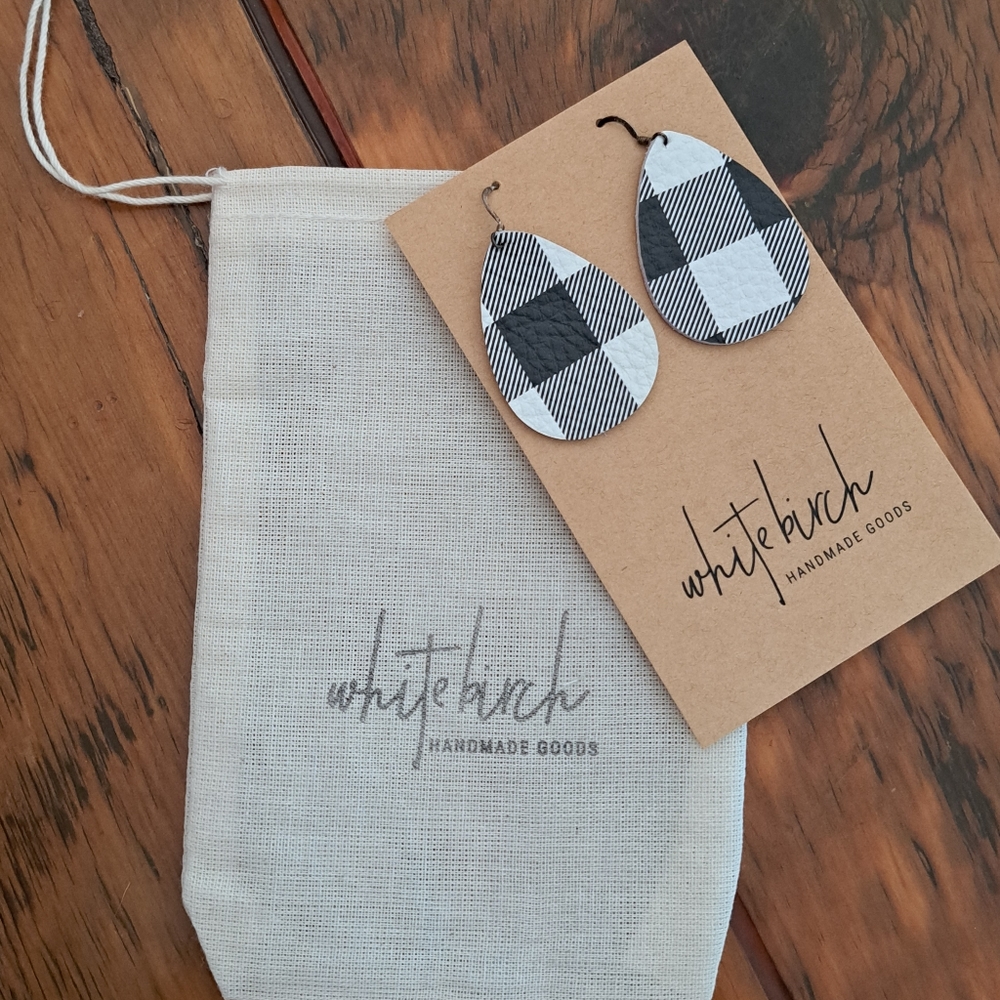 Leather Earrings by Whitebirch Handmade Goods